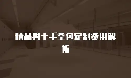 精品男士手拿包定制费用解析