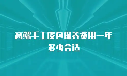 高端手工皮包保养费用一年多少合适