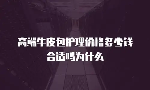 高端牛皮包护理价格多少钱合适吗为什么