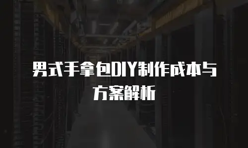 男式手拿包DIY制作成本与方案解析
