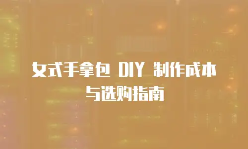 女式手拿包 DIY 制作成本与选购指南