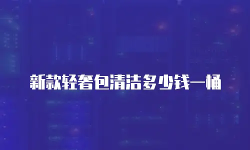 新款轻奢包清洁多少钱一桶