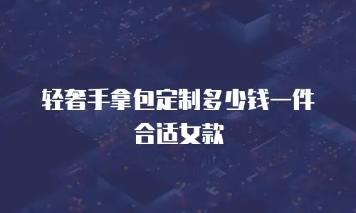 轻奢手拿包定制多少钱一件合适女款