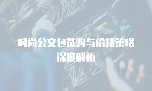 时尚公文包选购与价格策略深度解析