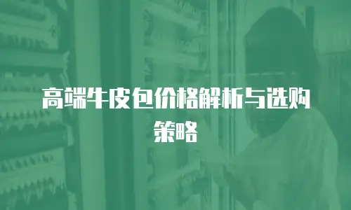 高端牛皮包价格解析与选购策略