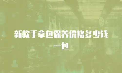 新款手拿包保养价格多少钱一包