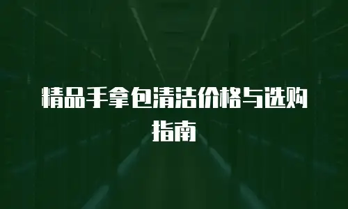 精品手拿包清洁价格与选购指南