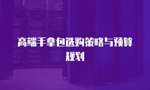 高端手拿包选购策略与预算规划
