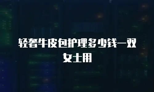 轻奢牛皮包护理多少钱一双女士用