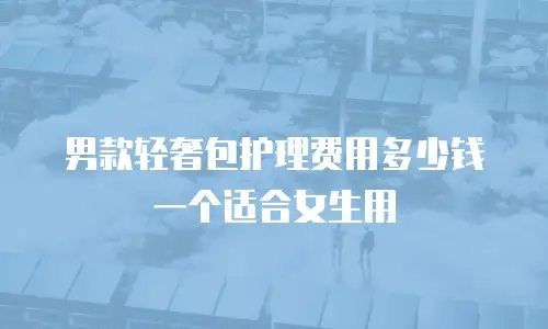男款轻奢包护理费用多少钱一个适合女生用