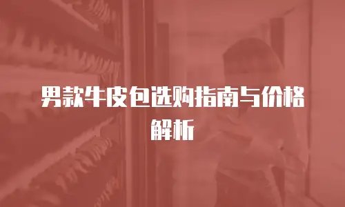 男款牛皮包选购指南与价格解析