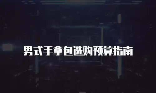 男式手拿包选购预算指南