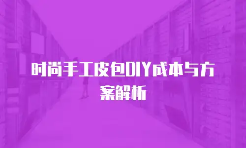 时尚手工皮包DIY成本与方案解析