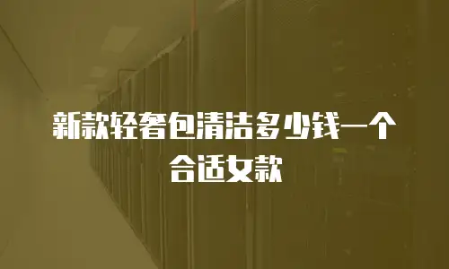 新款轻奢包清洁多少钱一个合适女款