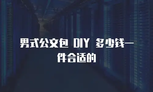 男式公文包 DIY 多少钱一件合适的