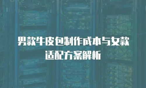 男款牛皮包制作成本与女款适配方案解析