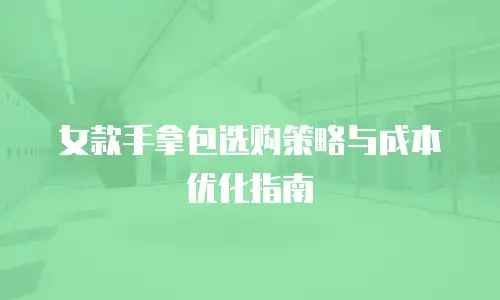 女款手拿包选购策略与成本优化指南