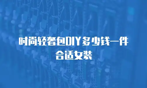 时尚轻奢包DIY多少钱一件合适女装