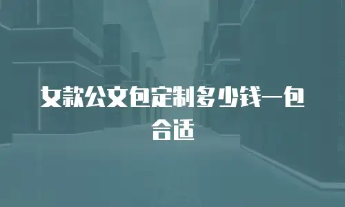女款公文包定制多少钱一包合适