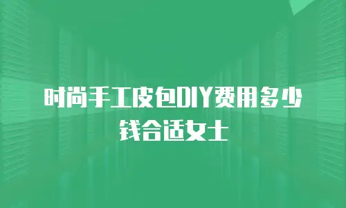 时尚手工皮包DIY费用多少钱合适女士
