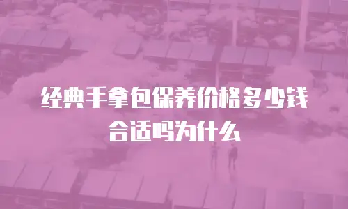 经典手拿包保养价格多少钱合适吗为什么