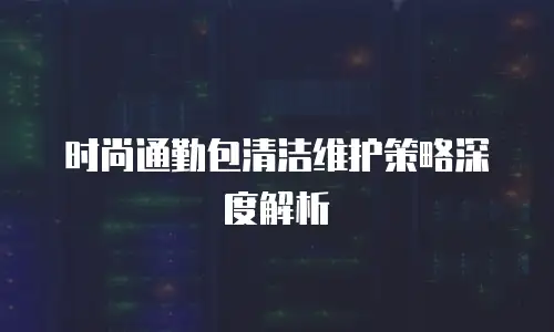 时尚通勤包清洁维护策略深度解析