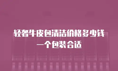 轻奢牛皮包清洁价格多少钱一个包装合适