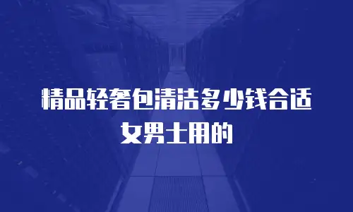 精品轻奢包清洁多少钱合适女男士用的