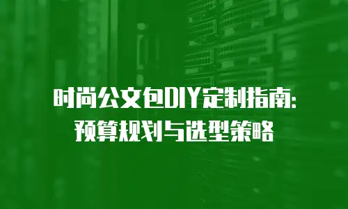 时尚公文包DIY定制指南：预算规划与选型策略