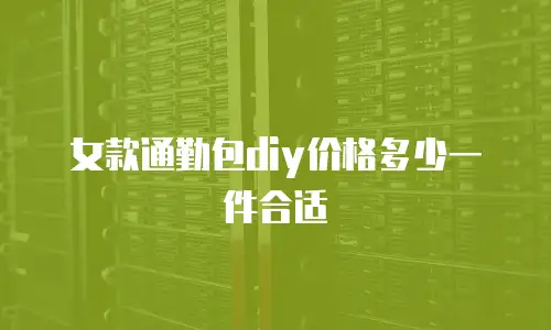 女款通勤包diy价格多少一件合适