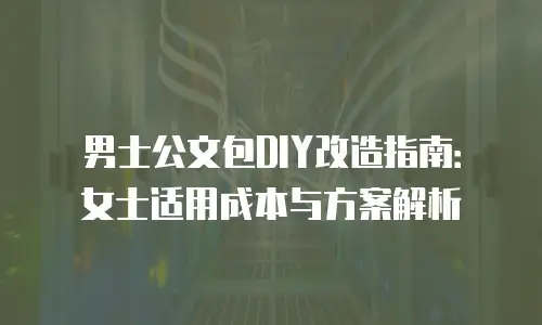 男士公文包DIY改造指南：女士适用成本与方案解析