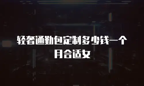 轻奢通勤包定制多少钱一个月合适女