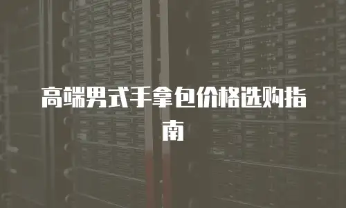 高端男式手拿包价格选购指南