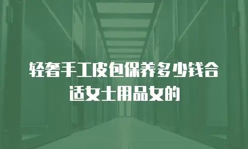 轻奢手工皮包保养多少钱合适女士用品女的