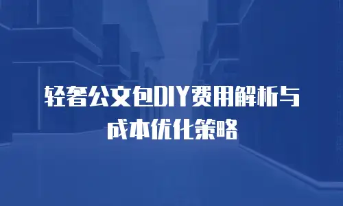 轻奢公文包DIY费用解析与成本优化策略