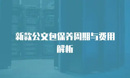 新款公文包保养周期与费用解析