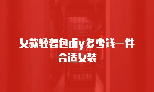 女款轻奢包diy多少钱一件合适女装