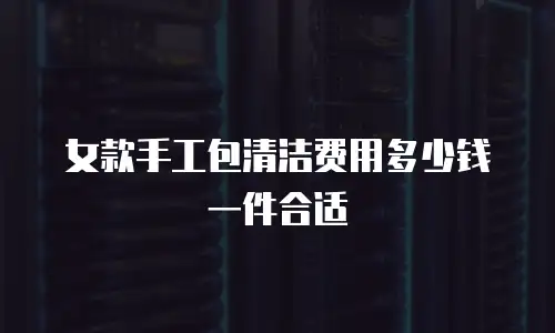 女款手工包清洁费用多少钱一件合适