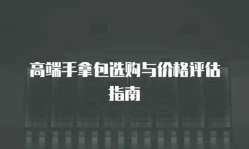 高端手拿包选购与价格评估指南