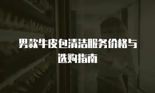 男款牛皮包清洁服务价格与选购指南