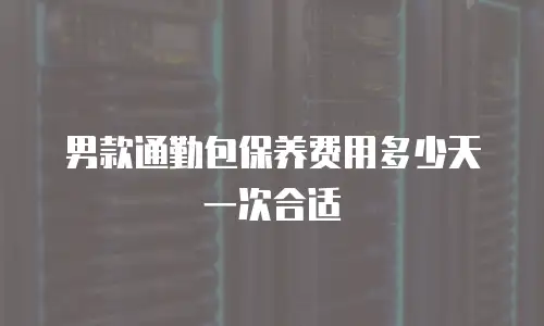 男款通勤包保养费用多少天一次合适