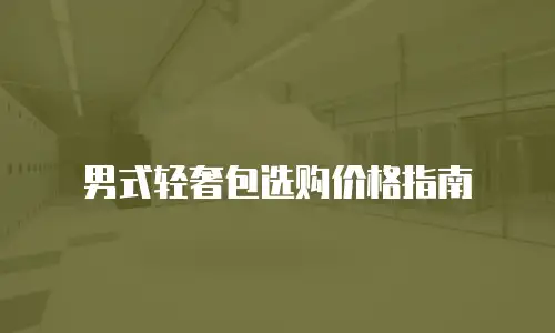男式轻奢包选购价格指南