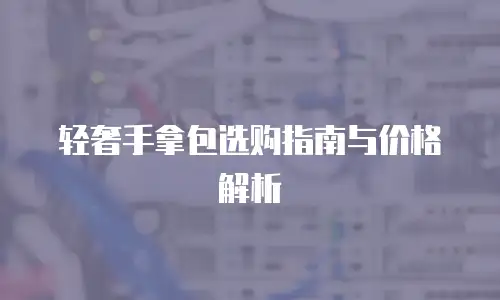 轻奢手拿包选购指南与价格解析