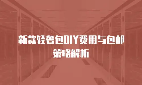 新款轻奢包DIY费用与包邮策略解析
