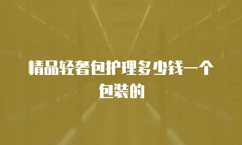 精品轻奢包护理多少钱一个包装的
