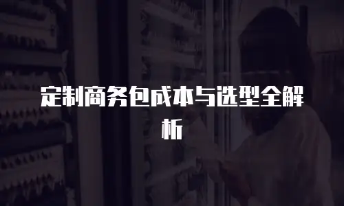 定制商务包成本与选型全解析