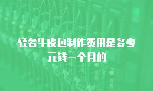 轻奢牛皮包制作费用是多少元钱一个月的