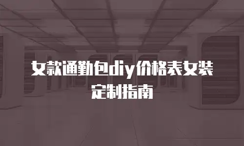 女款通勤包diy价格表女装定制指南