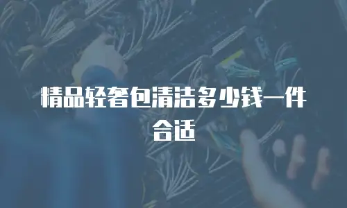精品轻奢包清洁多少钱一件合适