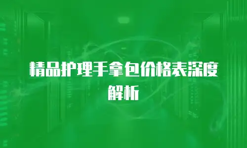 精品护理手拿包价格表深度解析
